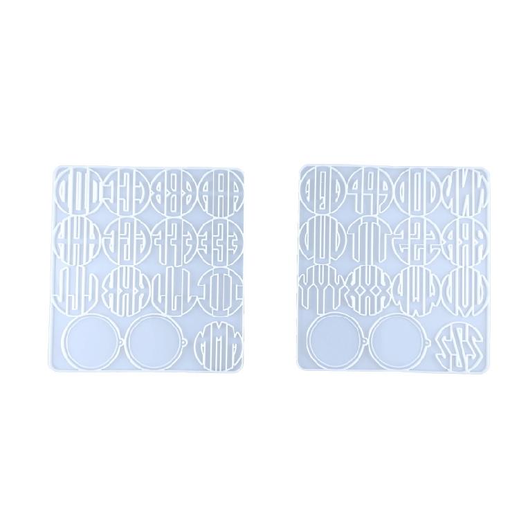 2Pcs Resin Casting Molds for Pendant Alphabet Silicone Mold Home Decor DIY Craft 1