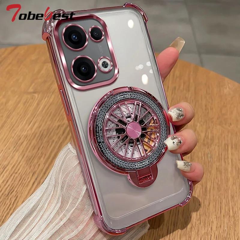 Gyro phone holder Case For OPPO Reno 13 Pro 13F fundas Clear Shockproof Plating Phone Cover