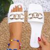 Fashion Women 2025 Band Flat Sandals Fashion Sexy Open Toe Outdoors Slides Luxurious Office Ladies Party Female Shoes
