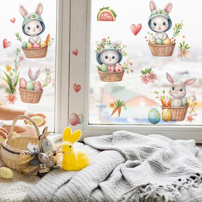 Ostereier Niedlicher Hase Schlafzimmer Wohnzimmer Eingang Zuhause Hintergrund Verschönerung Wandaufkleber