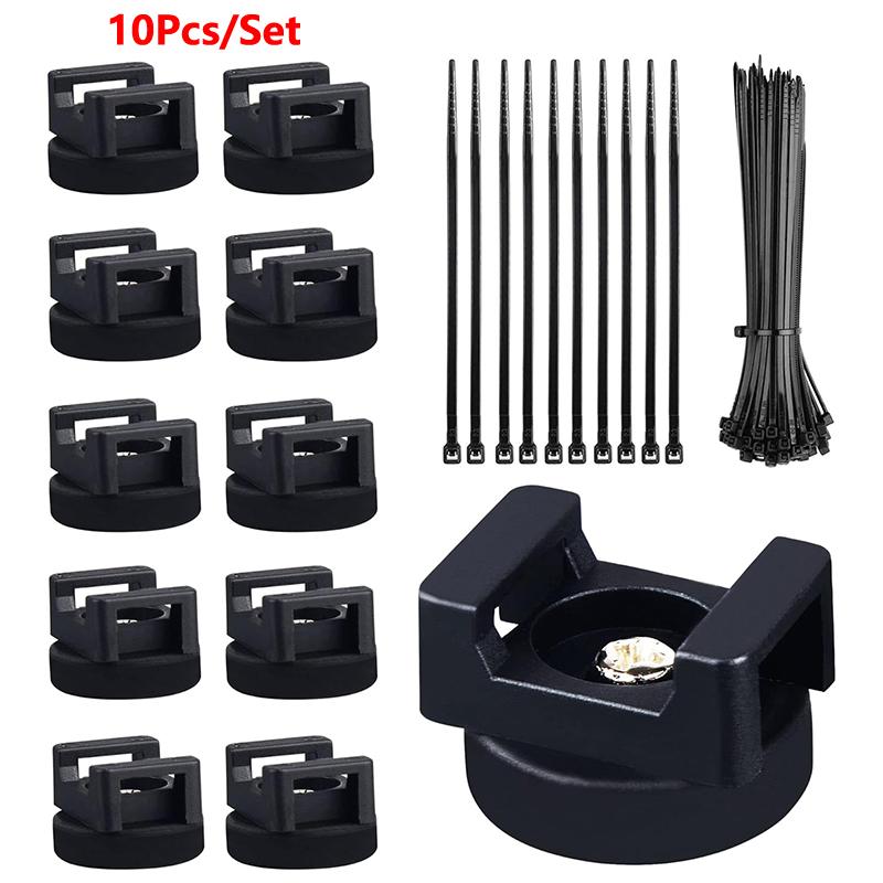 10 Pcs Magnetic Cable Zip Tie Mounts Magnets Cable Zip Ties Multipurpose Magnetic Cable Holder For Cable Management