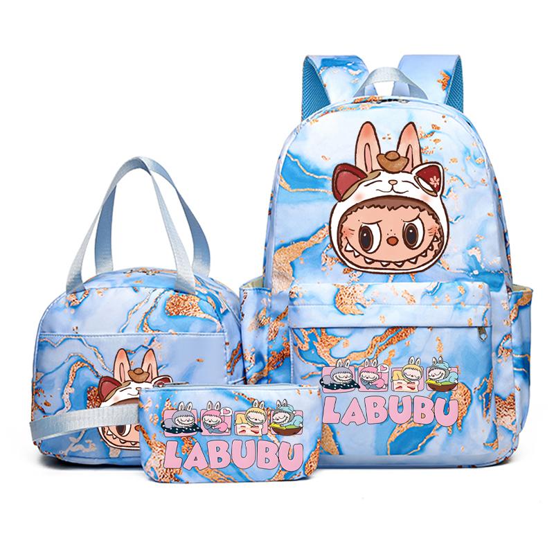 3 Buc/set Rucsac Drăguț Imprimat Geantă de Prânz Etui pentru Creioane Adolescent Băiat Fată Rucsac Student Zimomo Ghiozdan Femei Geantă de Călătorie Cadou