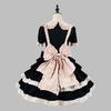 Sweet & Spicy Black Pink Lolita Maid Princess Dress