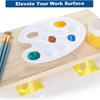 A20F-50 PCS Yellow Cone Canvas And Cabinet Door Risers, 3.5Inch X 2Inch Pyramid Stands, Acrylic Painting Support Stands