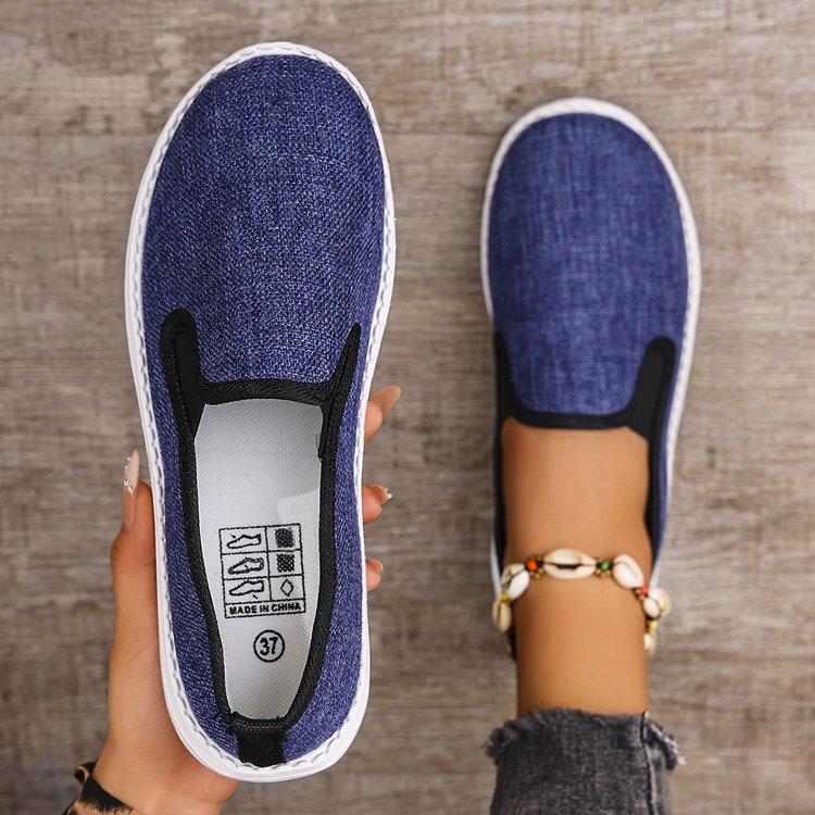 Fashion 2024 Women Autumn Walking Slip on Lightweight Outdoor Casual Shoes Women Minimalist Fashion Breathable Comfortable Flats Shoes