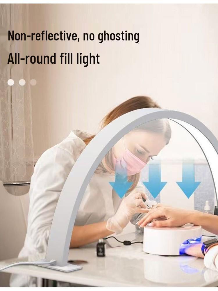 Luce Beauty LED Tricolore a Mezzaluna per Skincare, Extension Ciglia e Tatuaggi