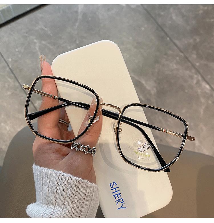 Myopie-Brille Blaulichtfilter-Brille Vintage Großes Gestell Transparent Computer-Myopie-Brille für Damen -4,0 Bis 0