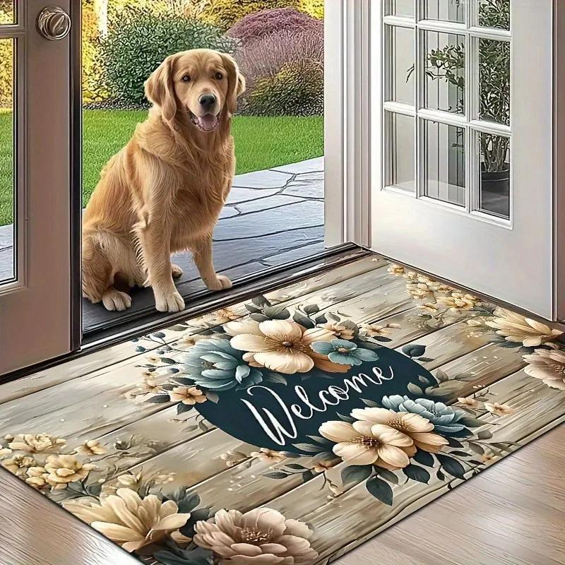 1PC Handdraw Owls Printed Decor Kitchen Rugs Non-Slip Home Door Mats Bathroom Rugs Bath Mat Carpet for Home Sink Laundry Decor
