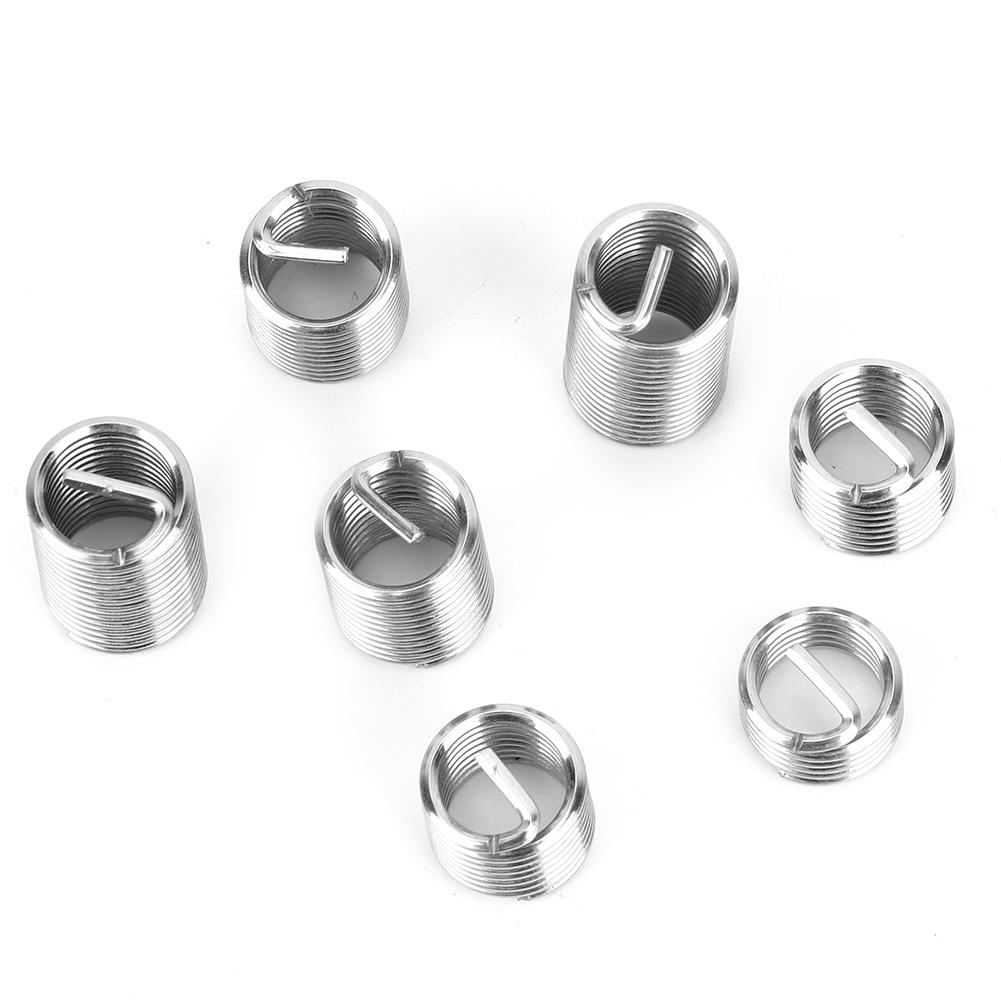 100pcs M7 *1 Coiled Wire Thread Repair Insert Stainless Steel Thread Screws Sleeve Set