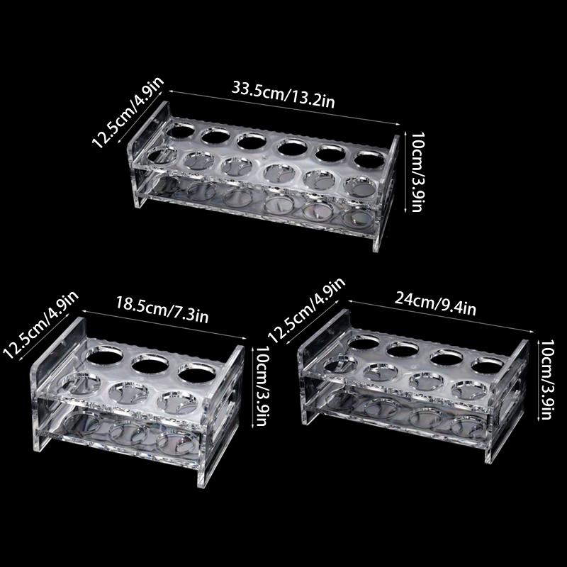 §Acrylic Glass Holder Display Rack Bar Wine Drinks Cup Storage Carrier Flight Tasting Serving Tray Double Row 6/8/12 Holes Cup