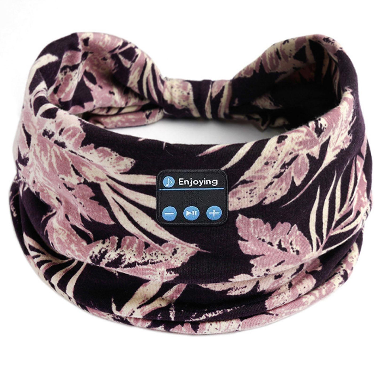 

Wireless Sleeping Headphones Soft Washable Yoga Running Bluetooth Headset Headband Handsfree Music Earphone Leopard Pattern