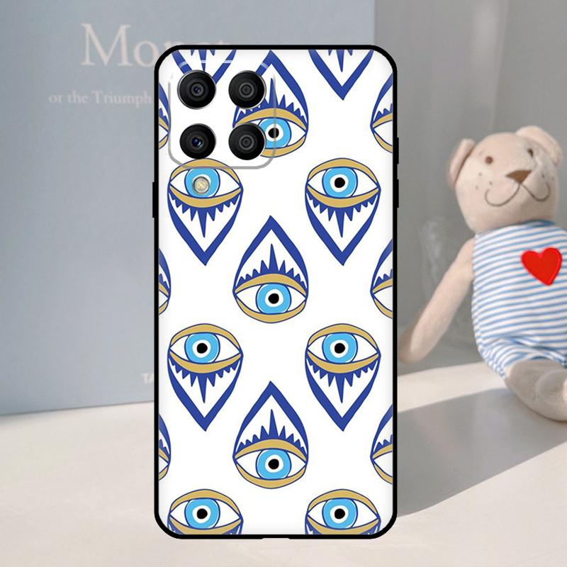 Lucky Eye Blue Evil Eye Print For Samsung Galaxy M12 M32 M52 M31 M55 M15 M11 M21 M13 M33 M35 M53 M14 M34 M54 M06 M16 Case