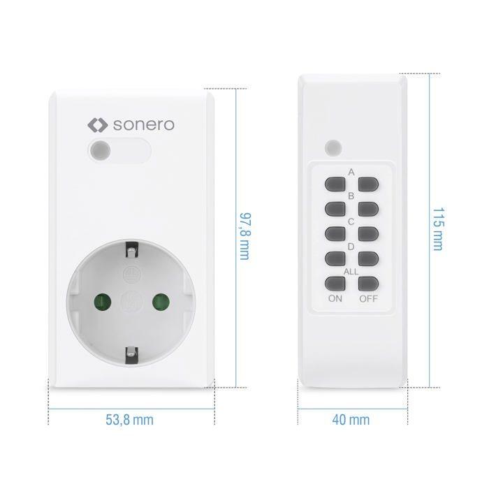 Prise radiocommandée - PureLink GmbH - S-RCS203 - 5 canaux - 1100 watts - 220-240V