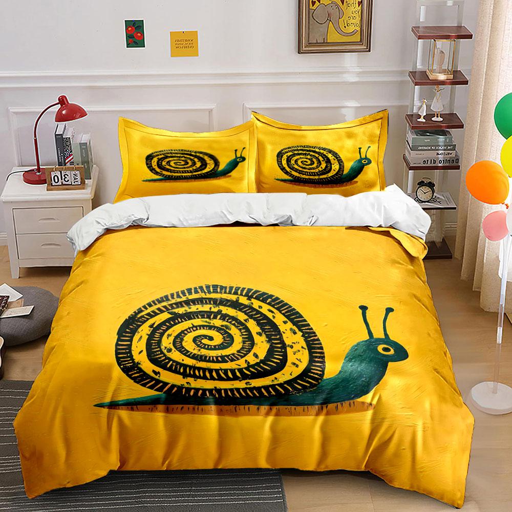 

Yellow snail spiral design Bedding sets Duvet cover sets Duvet covers Pillowcases(1 * Duvet Cover 2 * Pillowcases, without duvet insert) 135x200cm