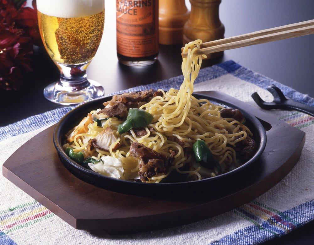 Ikenaga Iron Works Iron Plate for Yakisoba, 20cm, IH Compatible, with Wooden Stand, 335