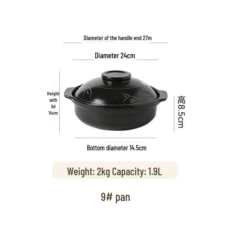 

ZISIZ High-Temperature Ceramic Alcohol Hot Pot with Lid