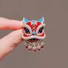 S Retro Lion Dance Brooches Chinese Style  Year Suit Pins Cartoon Exquisite Corsage Clothing Accessories Gifts