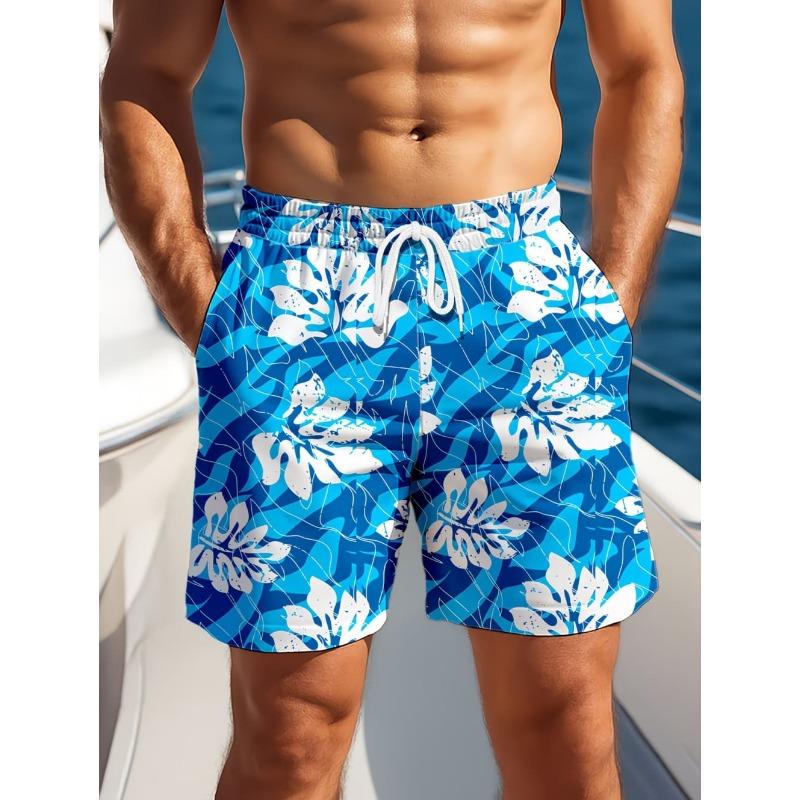 Summer Men's Beach Vacation Hawaiian Style 3D Printed Shorts Street Fashion Y2K Shorts Breathable Loose Fit Fitness Swim Trunks