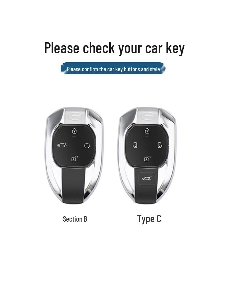 Metal Key Case Protective Cover for GAC Trumpchi Models: GS4, GS3, GS5, GS7, GS8, GA3S, Vision, GA4, GA6.