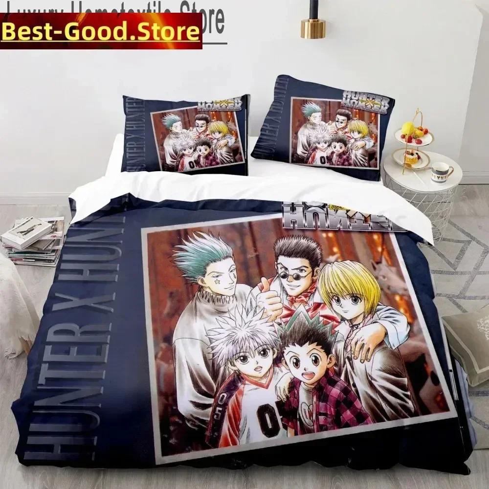 3D Hunter X Hunter Printed Bed Set Duvet Cover Pillowcase Bedding Set Bed Linen Sheet Quilt Cover Full Queen King Size