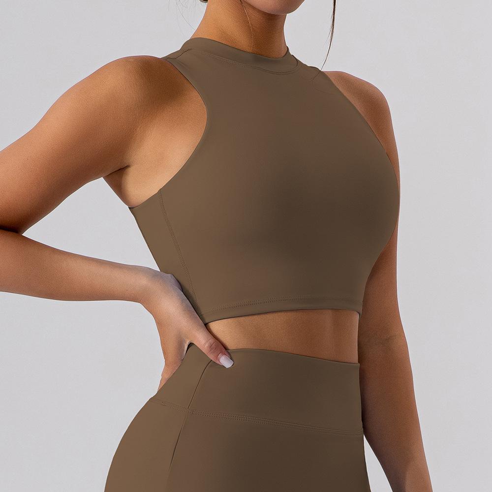 

Женская дышащая майка для йоги и фитнеса с полувысоким воротником XL