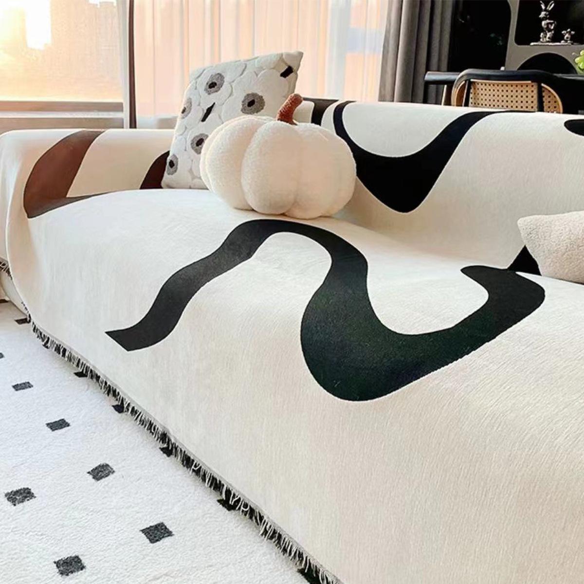 

Полотенце для дивана из синели, современное и минималистское, всесезонный универсальный чехол для дивана, «все включено», универсальный чехол, противоскользящая подушка для дивана 180*130cm