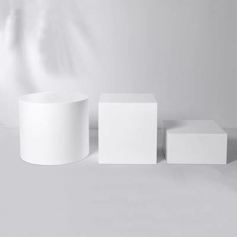 Round Commercial Paint Display Stand for Clothing and Live Broadcast, Foot Step Test Platform