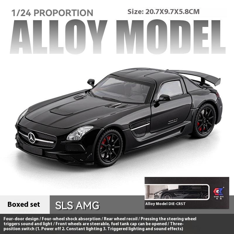 1/24 Alloy Die-cast Benz SLS-AMG Sports Car Model Collectible Ornaments for Children Toy Car Boys Holiday Gift Birthday Gift