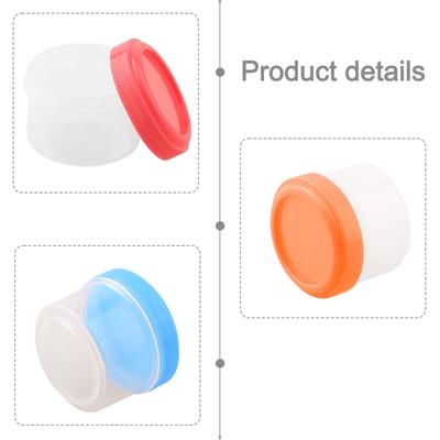 6 Tazze per Salsa con Coperchi Controllo delle Porzioni Materiale Resistente Dimensioni Compatte