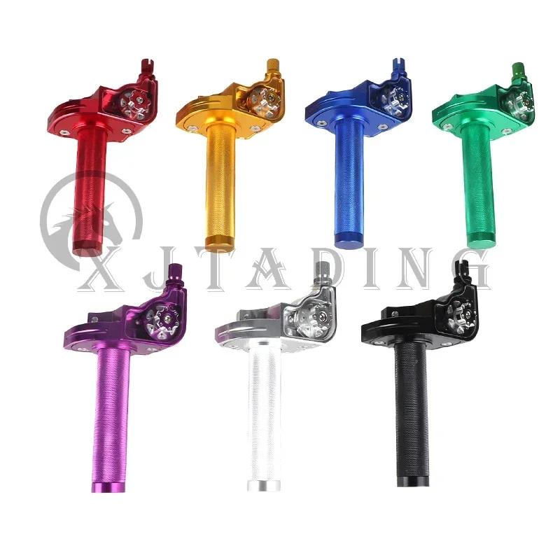 Universal Motorcycle 22mm CNC Aluminum Throttle Twist Grips Handlebars For Pit Dirt Bike Motocross Moped Scooter ATV Accessories