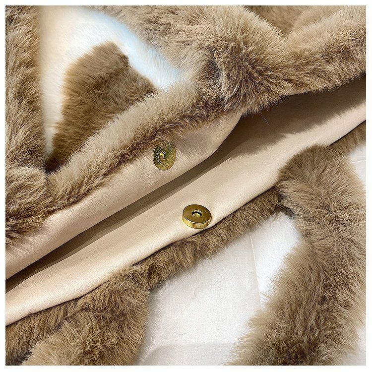 Geantă tote nouă de toamnă și iarnă de mare capacitate, geantă cu puf, drăguță, cu desene animate, geantă de umăr de pluș, geantă de femei