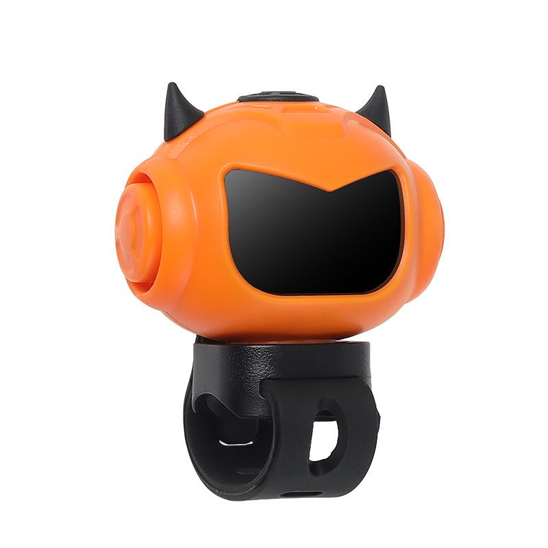 Loud Electric Bike Horn with Tri-Color Lights, USB-C Charging, Universal Fit, Night Warning Lamp