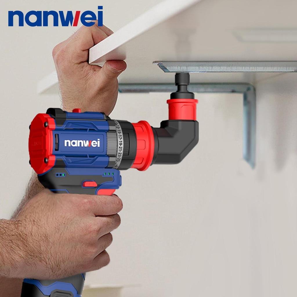 NANWEI 4-in-1 Electric Drill with Multiple Heads,brushless Motor 16 V, 45 Nm