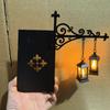 Vintage Bookshelf LED Lamp 1 PCS Library Lantern Style Warm Nightlight for Office Living Room Ornament
