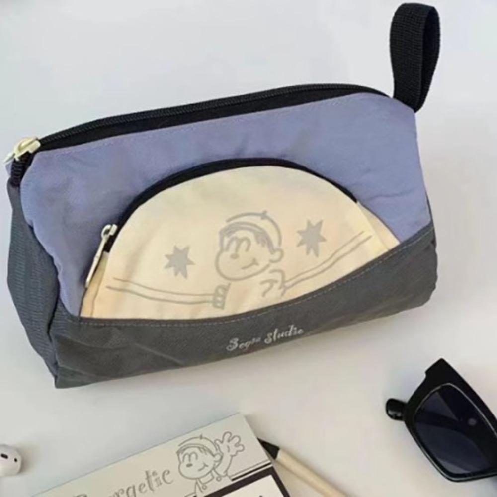 

Soft Large Capacity Makeup Bag Canvas Multifunctional Stationery Storage Bag