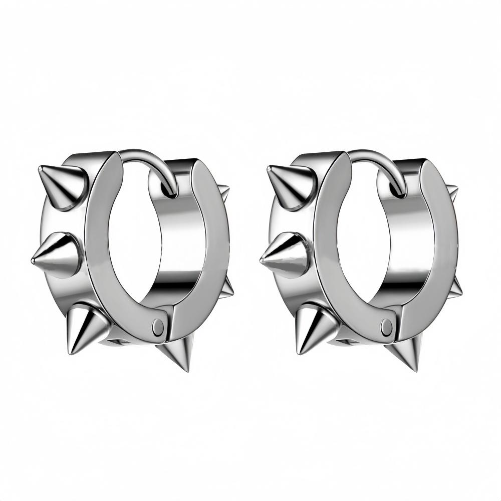 New in Trendy Minimalist Stainless Steel Hoops Ear Piercings Earrings Round for Men Woman Waterproof Vintage Jewelry Decoration