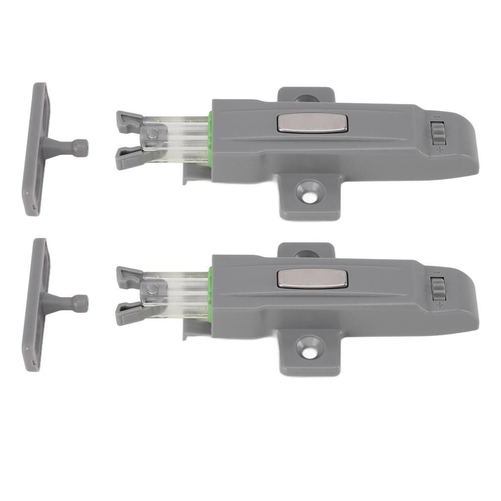 2 Set Cabinet Door Push Latch ABS Rebound Self Locking Device Collision Resistant Cushioning