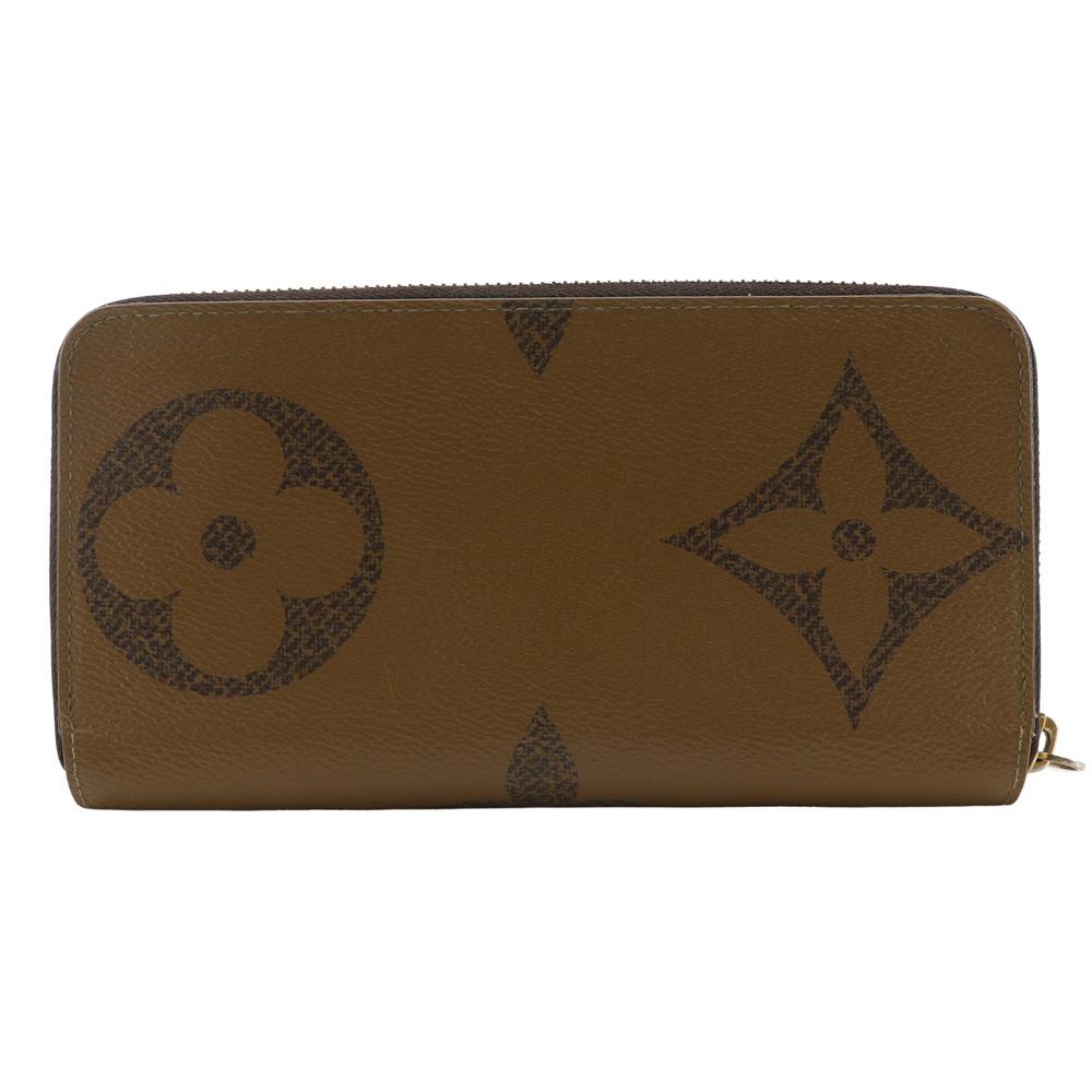 LOUIS VUITTON Zippy wallet Purse M69353 Monogram Giant Reverse Brown Monogram canvas unisex Used