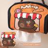 Tissue Box Cartoon Bakery Bear Design Waterproof Large Capacity Storage Pouch with Portable