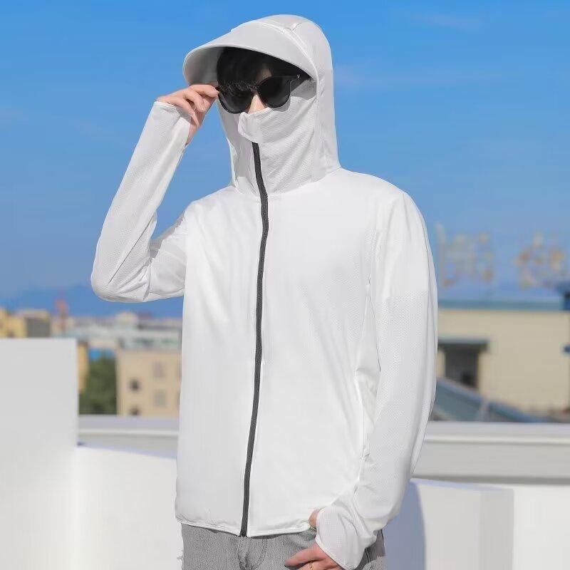 Sunscreen clothes men's and women's large brim removable sunscreen clothes UV protection shirt skin clothes jacket summer new models