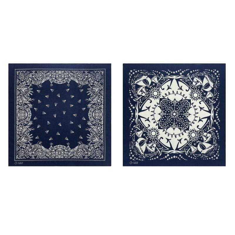 Bandana Stampa 55x55cm Bandane Fiori Western Sciarpa da Collo alla Moda Foulard per Capelli Street Dance Copricapo Hiphop