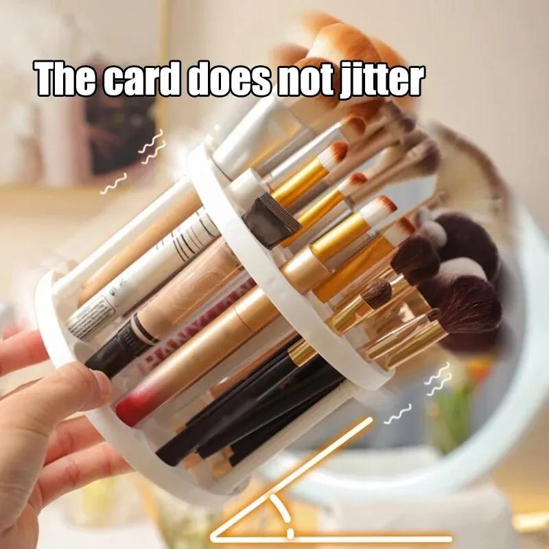 Desktop Makeup Brush Holder and Cosmetic Storage Organizer for Dressing Table