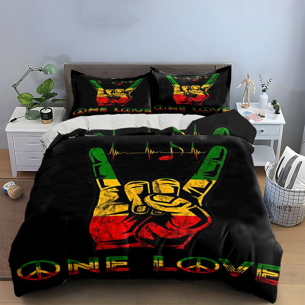 Multicolor Peace Hand Graphic. Bedding Sets Duvet Cover Sets Duvet Covers Pillowcases(1 * Duvet Cover 2 * Pillowcases Without Duvet Insert)