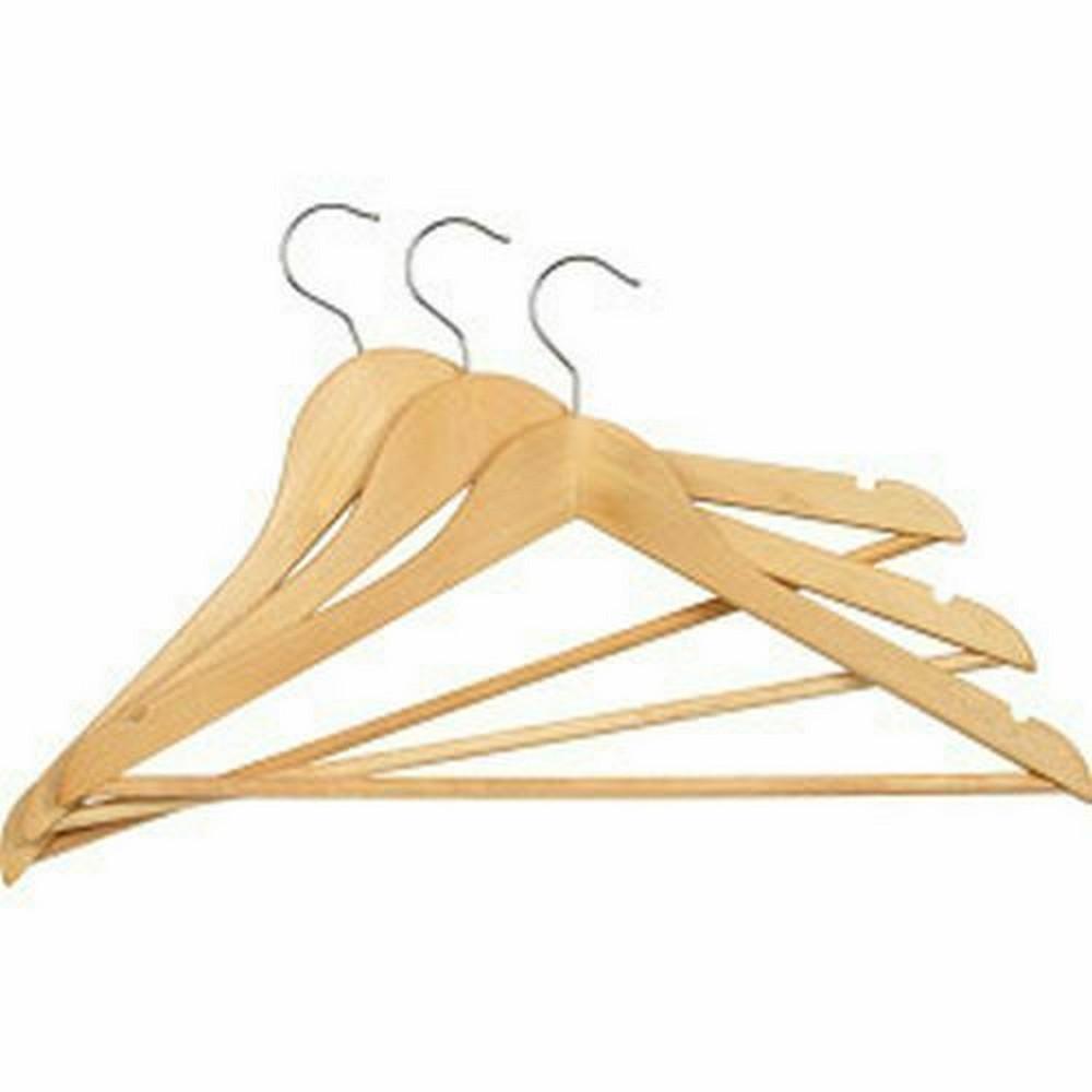 SupaHome Wooden Coat Hangers (Pack of 3)