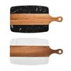 Two-Tone Marble & Acacia Wood Cutting Board for Vegetables, Cheese, and Kitchen Use