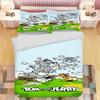 Tom and Jerry Anime Home Bedroom Comforte Nordic Polyester Material Suitable for Children and Adults 3-piece Set