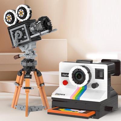 593/802 STÜCKE Vintage Kamera Modell Baustein Spielzeug Kinder Pädagogisches Montageset Geburtstagsgeschenk Kreative Retro Fotografie Dekor