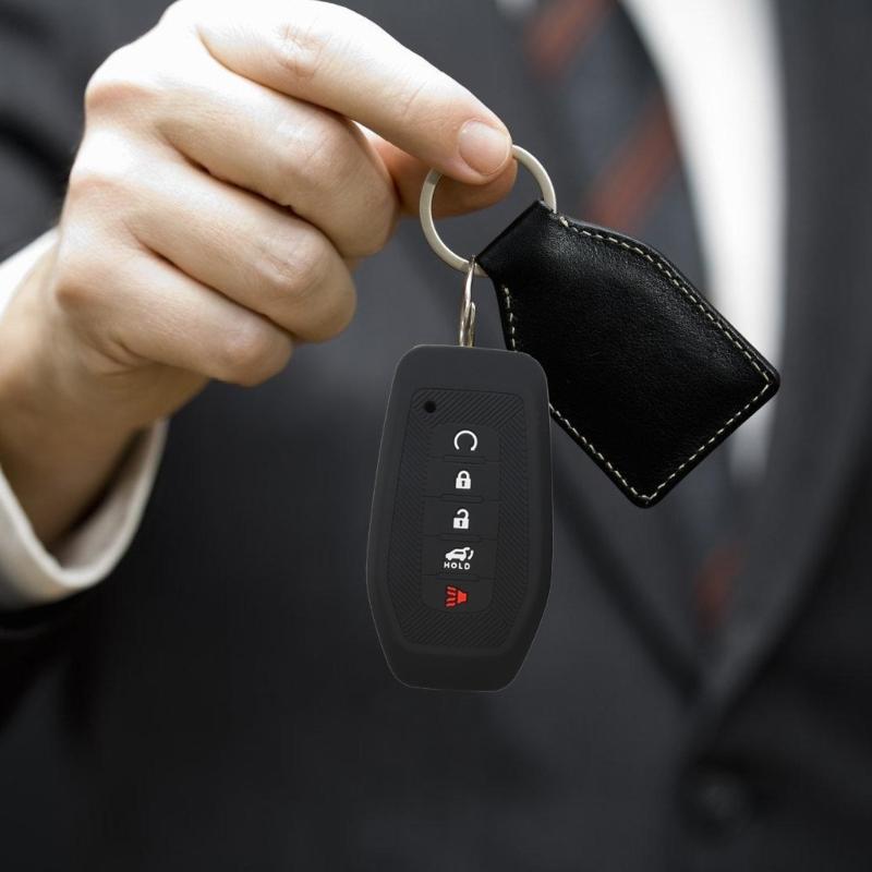 Premium Silicone Protective Case For 5 Button Car Key Fob Soft Anti Slip Durably Cover