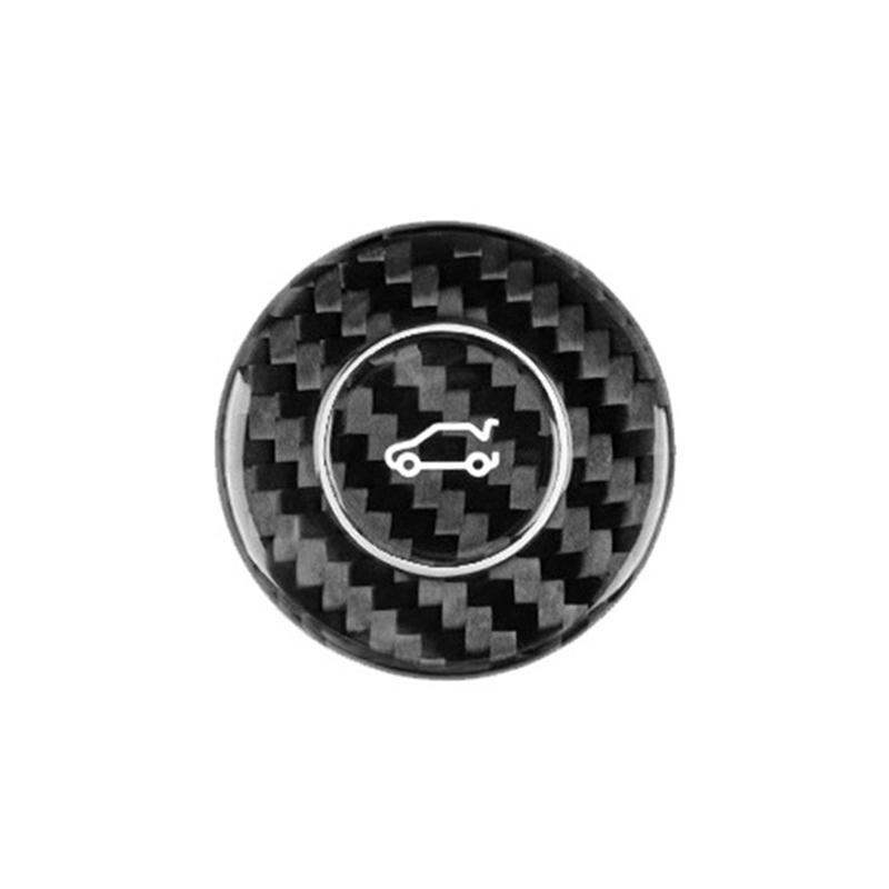 Real Hard Carbon Fiber For Camaro 2016- Door Trunk Switch Ring Sticker Trim
