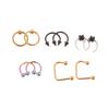 8Pcs/32Pcs Stainless Steel Piercing Hoop Accessories Nose Rings Labret Jewelry Tragus Labret Cartilage Earrings For Women Men